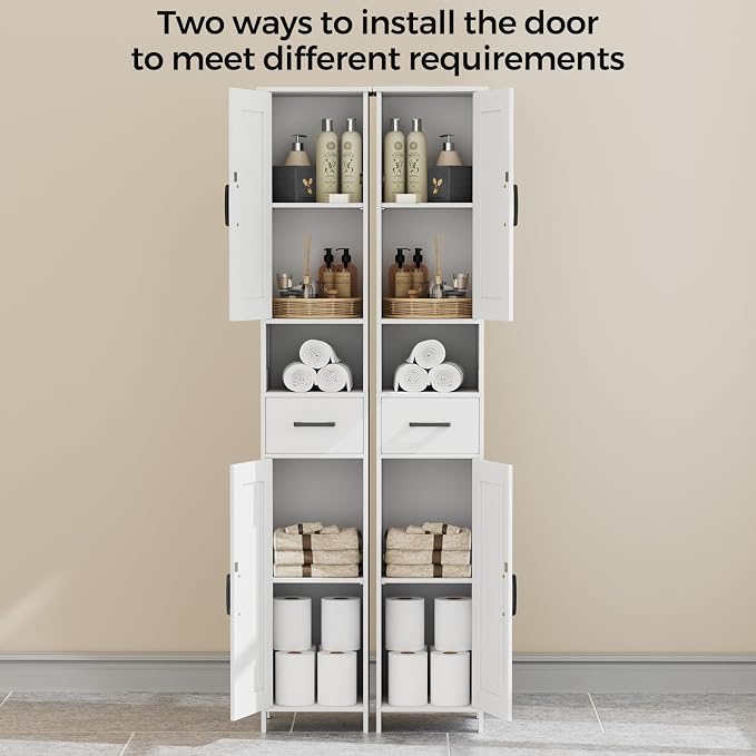 Homhedy 67" H Tall Bathroom Storage Cabinet - Image 5