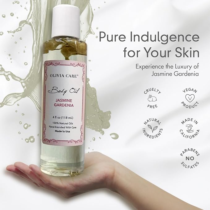 Olivia Care Jasmine Gardenia Body Oil Vegan & Natural Oil - Image 7