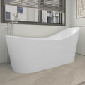 67" Freestanding Soaking Slipper Bathtub, WHALEKING Luxury Stand Alone Free by WHALEKING