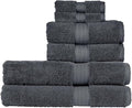 Christy Renaissance 6 Piece Gray Towel Set | 100% Egyptian Cotton | Luxury by Christy