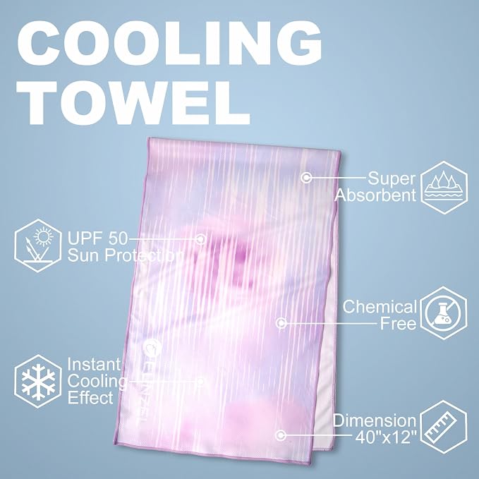 Cooling Towel, Ice Towel for Neck, Soft Microfiber Chilly Towel Stay Cool for - Image 6