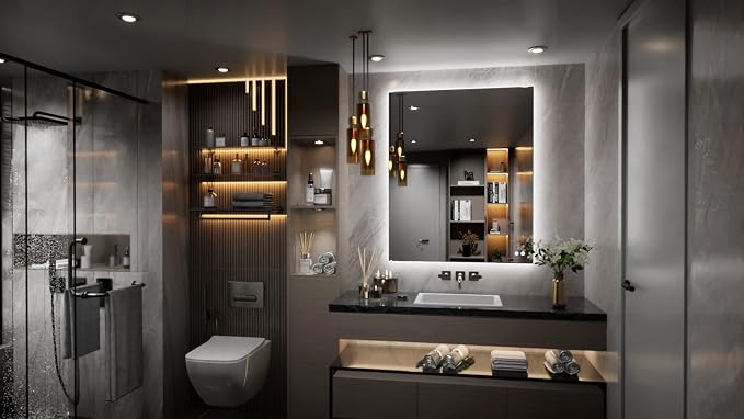 TETOTE 30x36 Inch LED Backlit Bathroom Mirror - Image 2