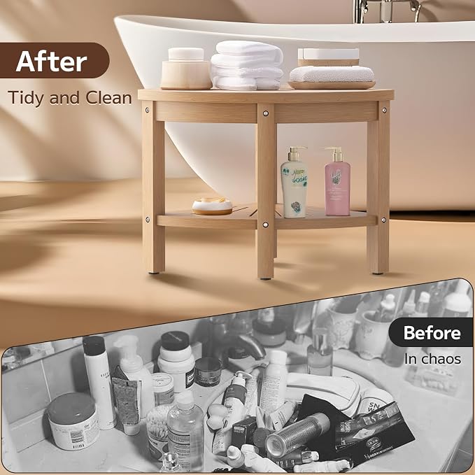 Shower Stool for Inside Shower, Corner Shower Stool, Shower Bench Seat - Image 3