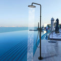 RBROHANT Freestanding Outdoor Shower Black, Height Adjustable Outside Showers by RBROHANT