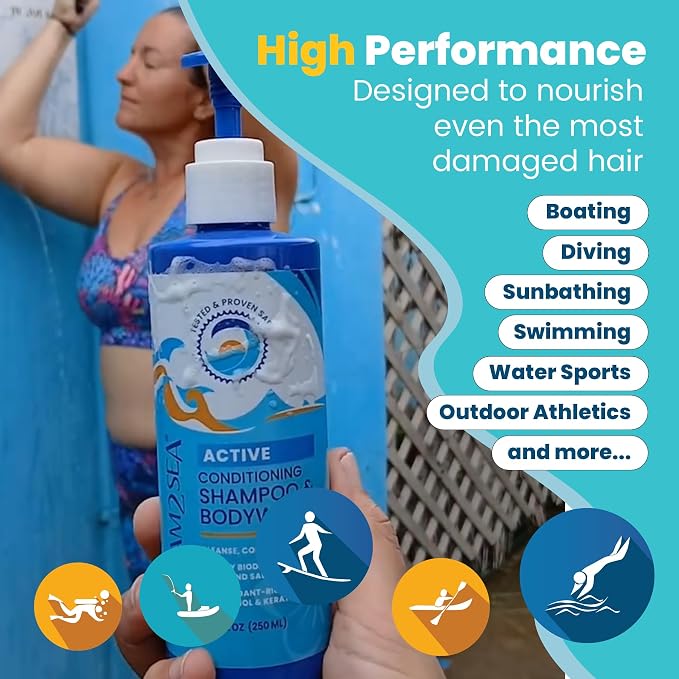STREAM 2 SEA 3 in 1 Shampoo Body Wash and Conditioner, Reef Safe, All Natural - Image 4