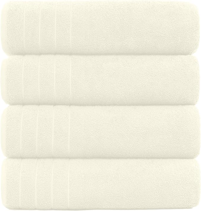 DAN River Extra Large Bath Towels Set of 4, 30 x 60 Inches - Image 8