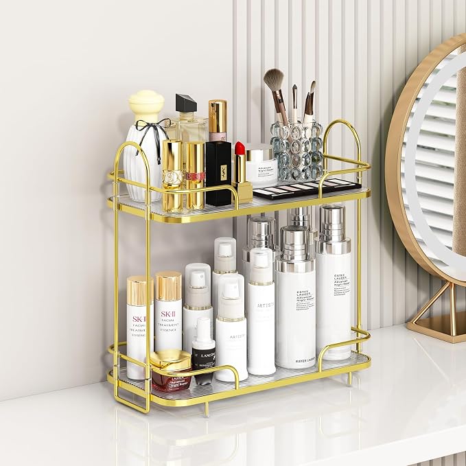 FOLLOWIN 2 Tier Countertop Organizer, Countertop Storage Perfume Tray, Vanity - Image 7