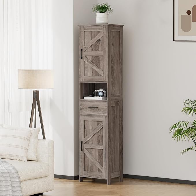 Homhedy 67" H Tall Bathroom Storage Cabinet - Image 6