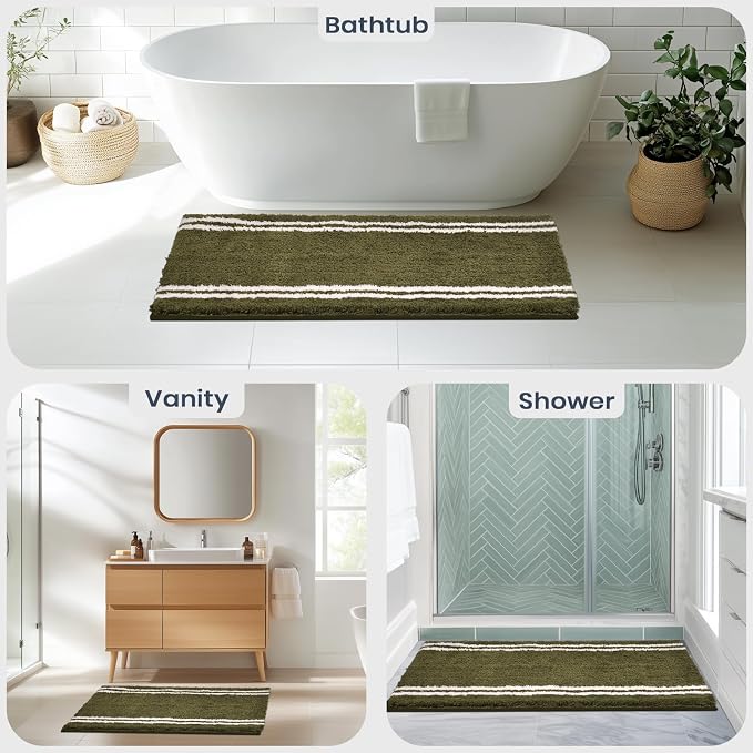 PURRUGS Bathroom Rug Non-Slip Machine Washable 20" x 30", Super Absorbent and - Image 5