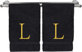 Monogrammed Hand Towel, Personalized Initial Gift, Extra Absorbent 100% Turkish by BareCotton
