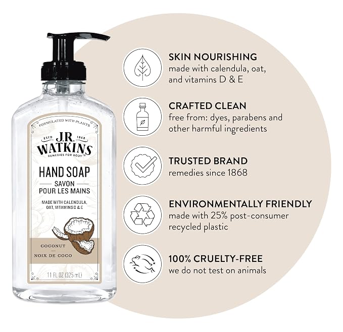 J.R. Watkins Gel Hand Soap, 3 Pack of 11 Fl Oz - Image 3