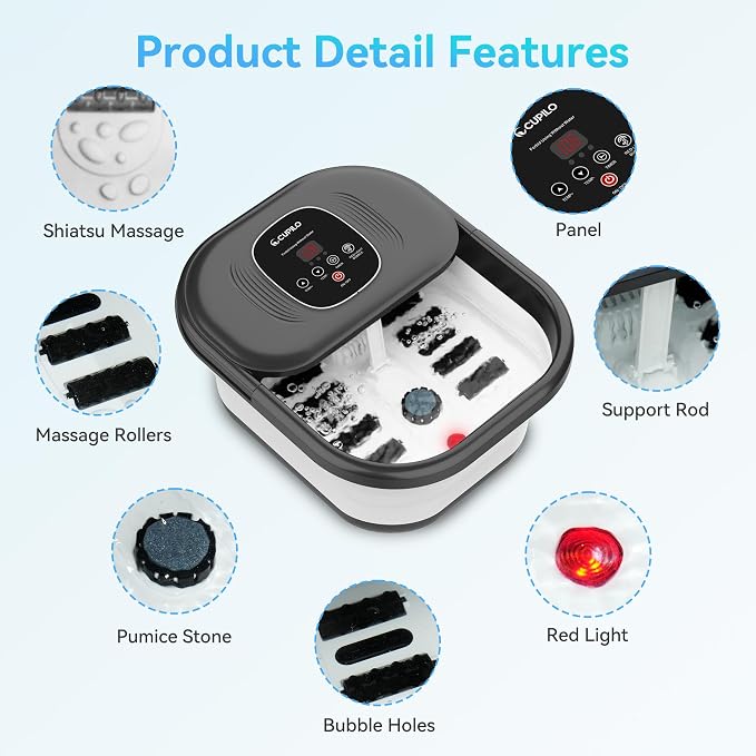 Foot Spa Bath Massager with Heat, Collapsible Foot Massager Spa Soaking Tub - Image 8