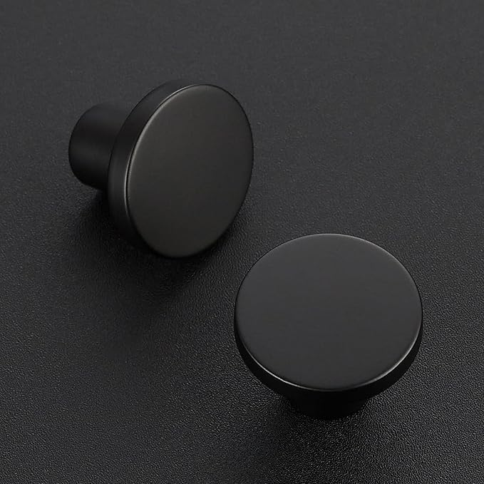 Ravinte 40 Pack Cabinet Knobs Black Kitchen Cabinet Knobs Round Dresser Drawer - Image 2