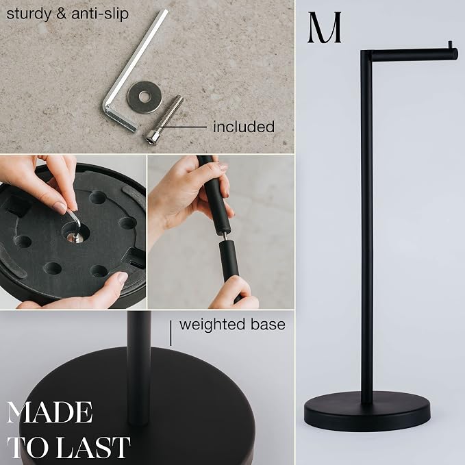Marmolux Acc - Free Standing Toilet Paper Holder 1pc - Bathroom Storage - Image 4
