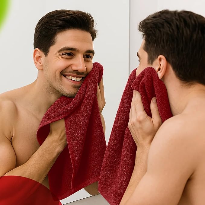 RIVERSIDE 6 Pack Premium Hand Towels Set, 16x28 inches, 100% Ring Spun Cotton - Image 2