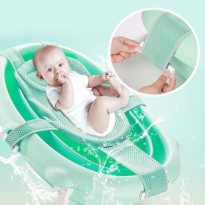 Baby Bath Seat Support Net Soft Headrest Baby Bath Cushion Pad, Breathable - Image 4