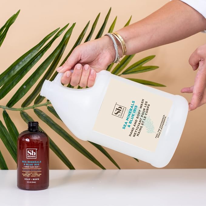Soapbox Liquid Hand Soap & Body Wash, Sea Minerals & Blue Iris - Image 3