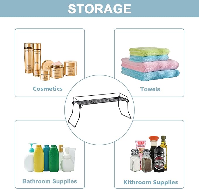 Metal The Sink Vanity Organizer 2 Pack, Bathroom or Kitchen Sink Organizer - Image 4