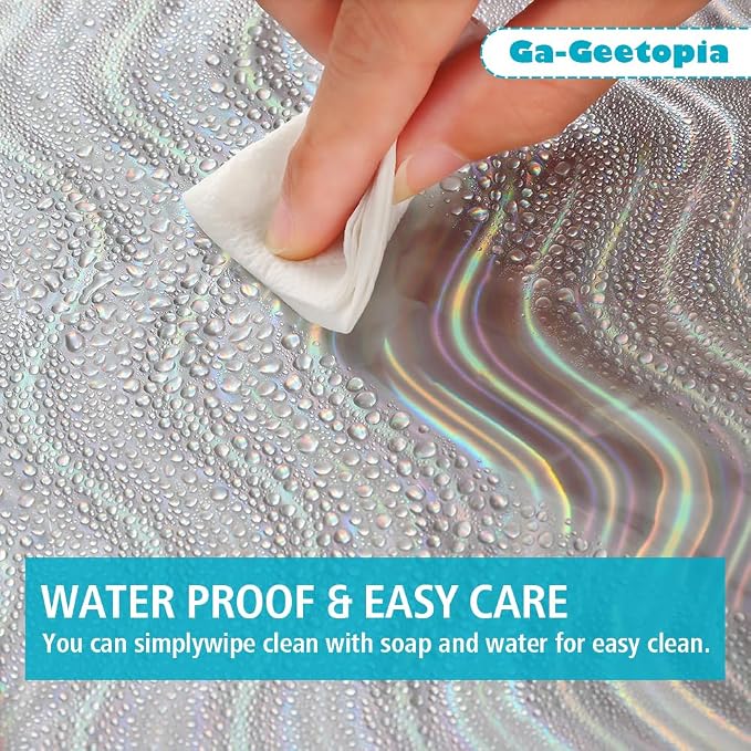Ga-Geetopia Holographic 3D EVA Shower Curtain Liner Wave, 72x72 Premium Medium - Image 4