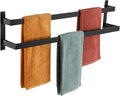 KOKOSIRI Towel Bars Black Bath Towel Holders 32 Inches Bathroom 2-Tiers Ladder by KOKOSIRI