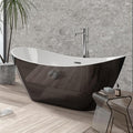 59 Inch Freestanding Acrylic Bathtub, Modern Soaking Tub by Unknown