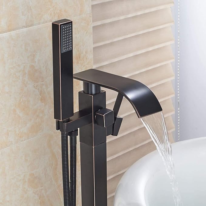 Senlesen Barthroom Tub Filler Faucet Floor Mounted Bathtub Shower Faucet by Senlesen