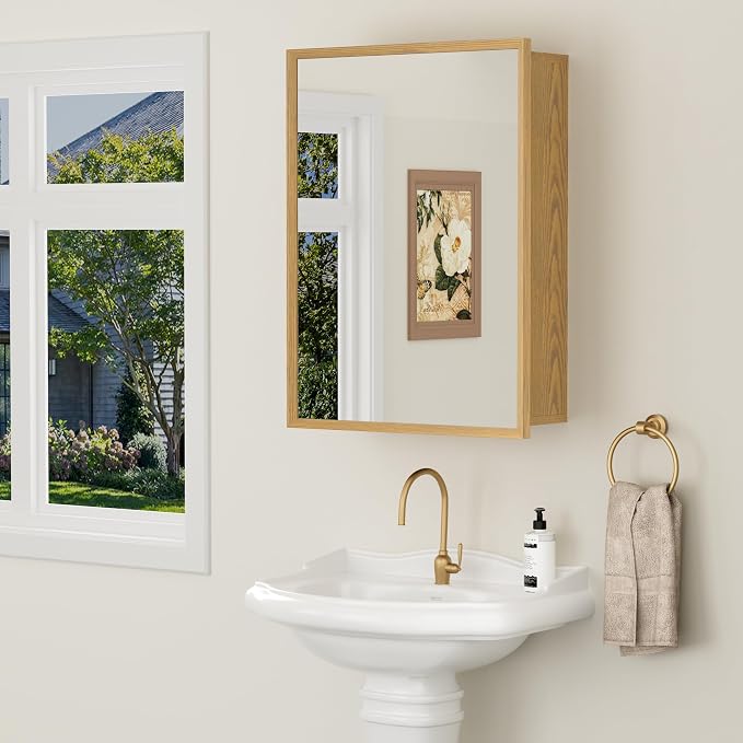 16x24 Inch Wood Medicine Cabinet - Image 7
