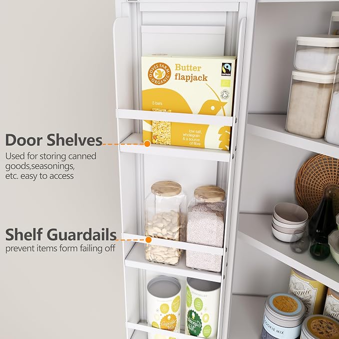 74.8" Tall Metal Food Cabinet, Storage Cabinets - Image 5