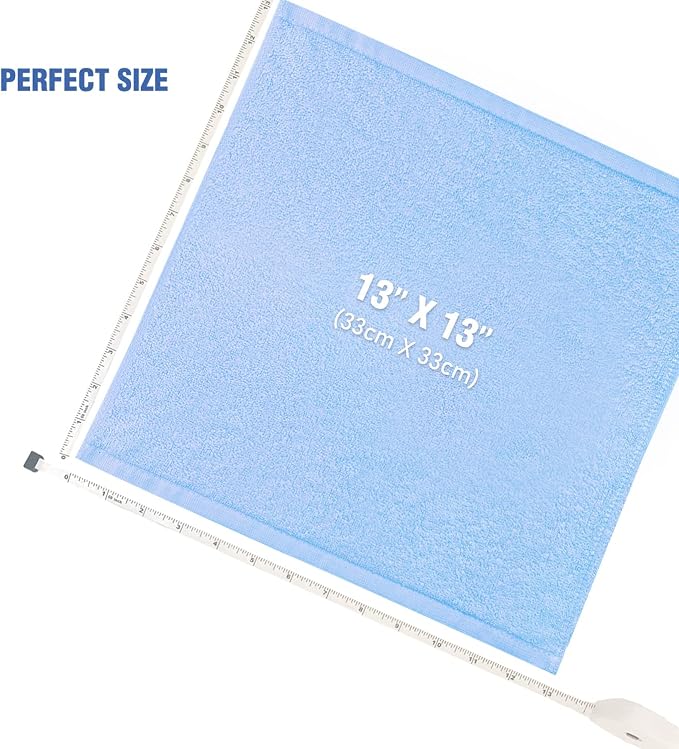 Washcloths 12 Pack 13"x13"- Extra Absorbent, Soft Multipurpose Wash Clothes and - Image 7