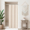 Small Stall Cream Boho Fabric Shower Curtain, 36x72 Half Size, Textured Tufted by TURKIO