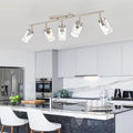 5-Light Industrial Bathroom Vanity Lights, Brushed Nickel Track Lighting Wall by TULUCE