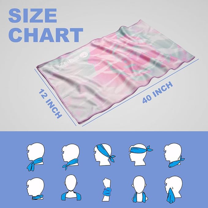 Cooling Towel, Ice Towel for Neck, Soft Microfiber Chilly Towel Stay Cool for - Image 8