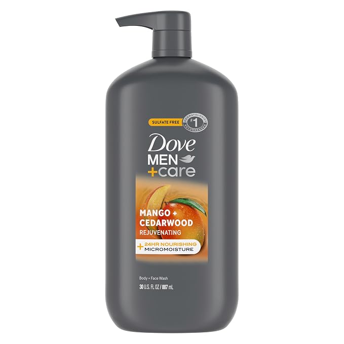 DOVE MEN + CARE body and face wash rejuvenating mango + cedarwood by DoveMenCare