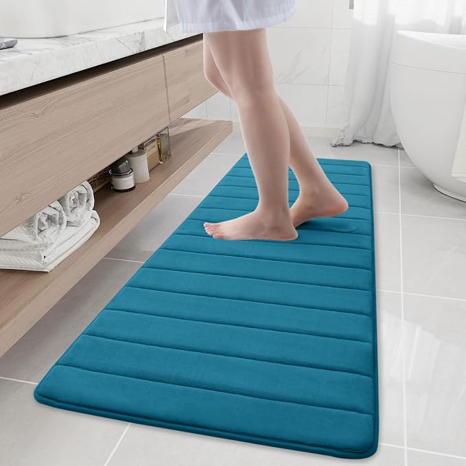 Buganda Memory Foam Bath Mat, Ultra Soft and Non-Slip Bathroom Rugs, Water by Buganda