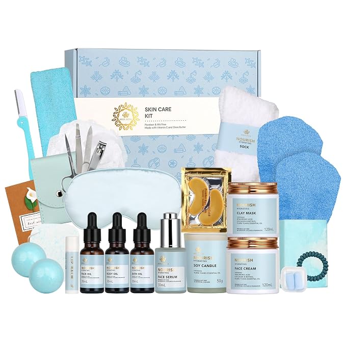Spa Gift Set, Bath Oil, Shower Accessories, Clay Mask. Bath & Body Set by RAROSAACCA