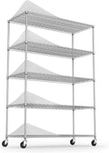 Wire Shelving Unit 5 Tier NSF Metal Shelf, 6000lbs Capacity Heavy Duty by Brandpouseayar