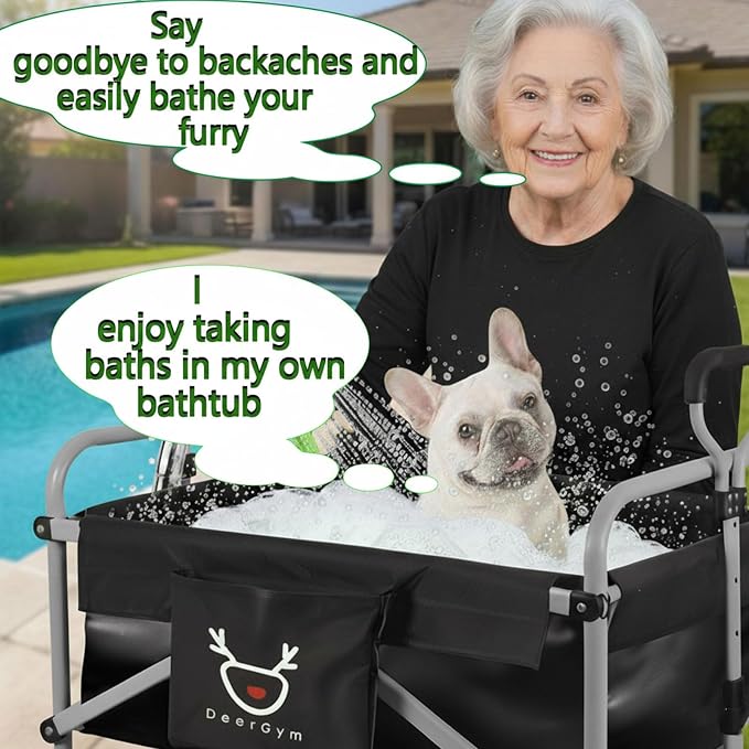 2-in-1 Dog Bathtub and Dog Stroller, Portable Dog Bath and Pet Stroller - Image 5