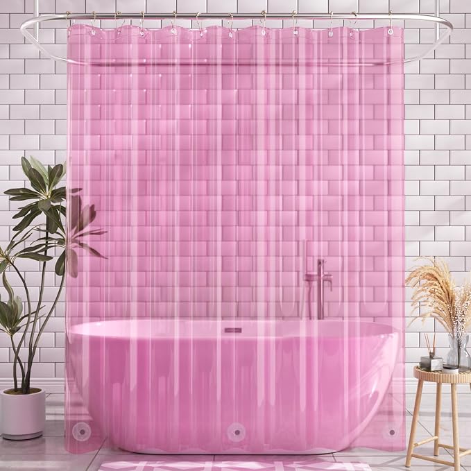 AmazerBath Extra Long Shower Curtain Liner, 72x84 Plastic Shower Curtain Liners - Image 8