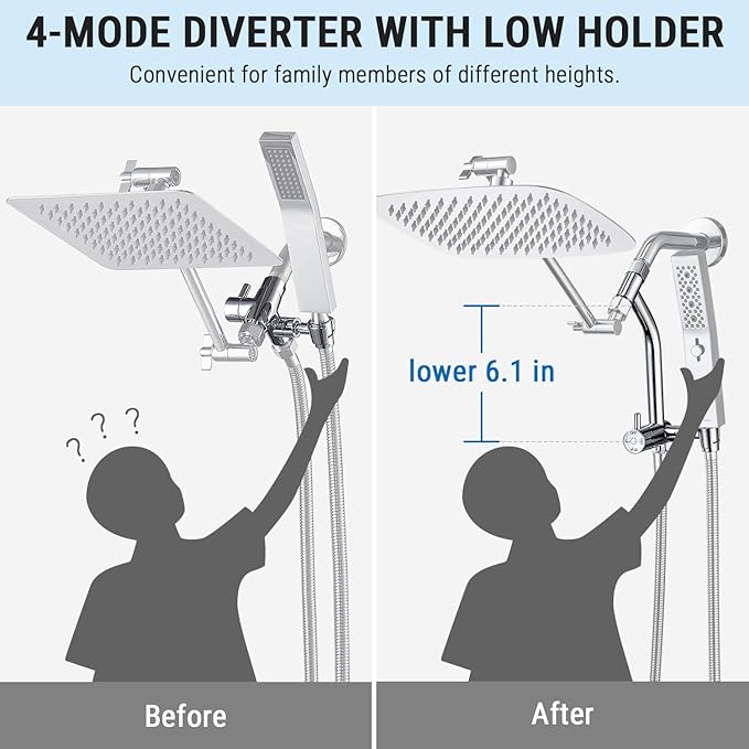 G-Promise All Metal 10 Inch Shower Head - Image 3