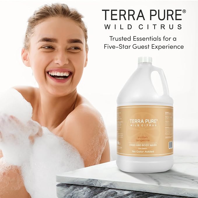 Terra Pure Wild Citrus Gallon Hand & Body Wash – Refill Jug - Image 6