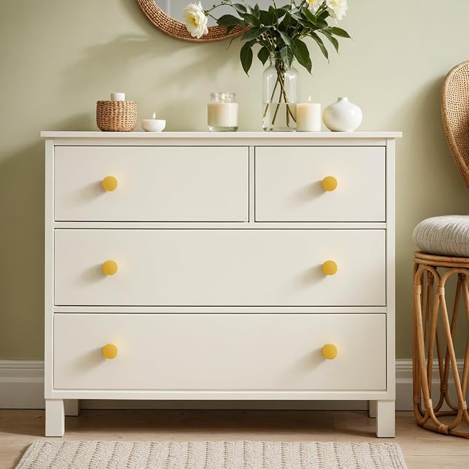 Ravinte 15 Pack Cabinet Knobs Earthy Yellow Kitchen Cabinet Knobs Round Dresser - Image 5