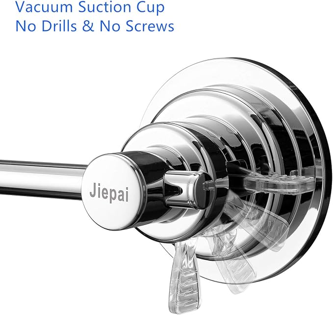 JiePai Suction Cup Towel Bar 16 Inch, Removable Vacuum Suction Towel Holder - Image 4