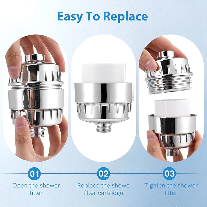 4 Pack Shower Filter Replacement Cartridge 20 Stage, High Output SF100 - Image 3