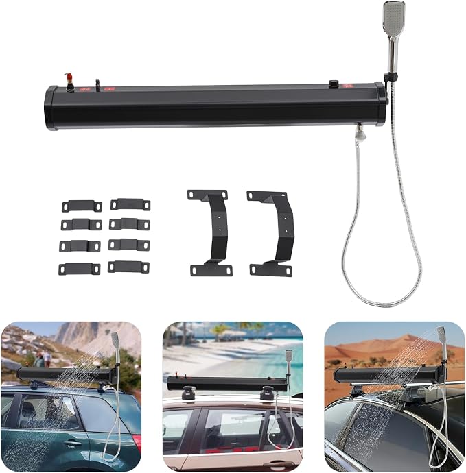 Pressurized Water Tank Camping Shower Portable Camp Shower w/5.58ft Water Pipe - Image 9
