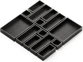 SpaceAid 14-Piece Bamboo Drawer Organizer Storage Boxes Set, Wood Tray Junk by SpaceAid