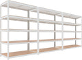 HOMEDANT House 5 Tier Laminated Metal Shelving Unit Adjustable Storage Utility by TheBestOrganizingSolution