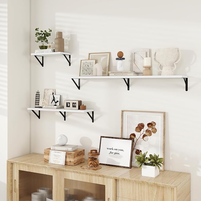 Dreamland White Floating Shelf 36 inch, 36W x 8D Wall Mounted Shelves Set of 2 - Image 6