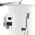 Shower Faucet set with Shower head, Wall Mount 10 Inch Square Rainfall Shower by IUERASD