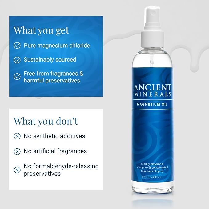 Ancient Minerals Magnesium Oil Refill Bottle, high Concentration Topical - Image 6