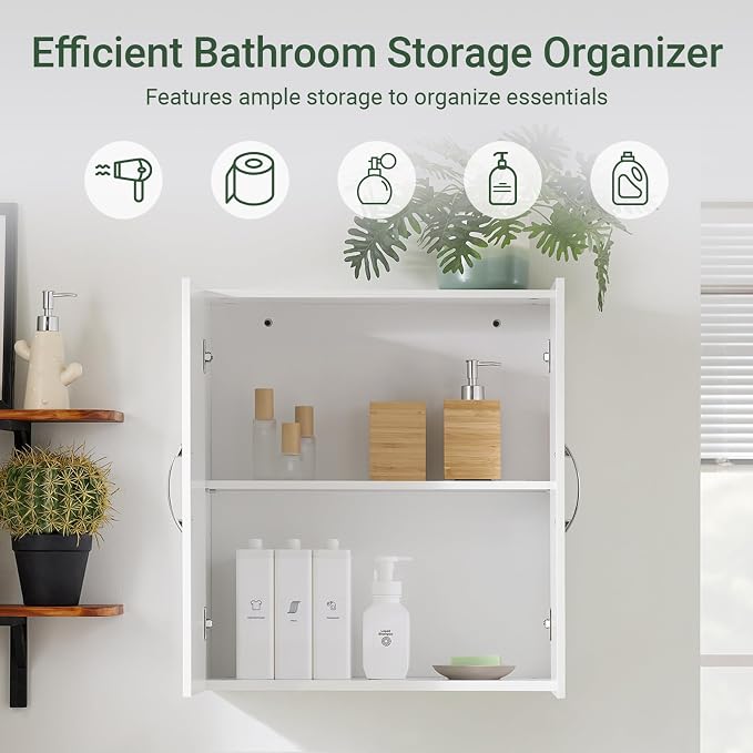 SoBuy Narrow Bathroom Wall Cabinet, Over The Toilet Storage Cabinet, Bathroom - Image 4